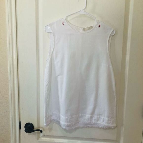 MaxMara embroidered linen blend‎ top - Picture 1 of 7
